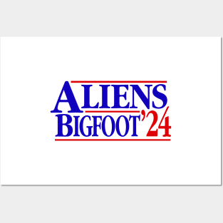 Aliens Bigfoot '24 Posters and Art